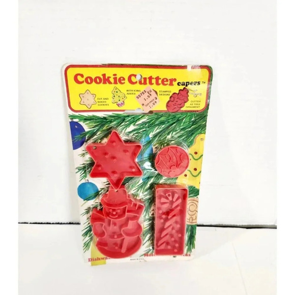 Vintage Capers Co. Christmas Cookie Cutters & Stamps - Santa, Snowman+ 1… - Picture 1 of 5